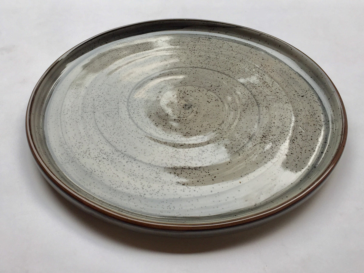 Dark grey brush 10” Hampton plate Clayworks