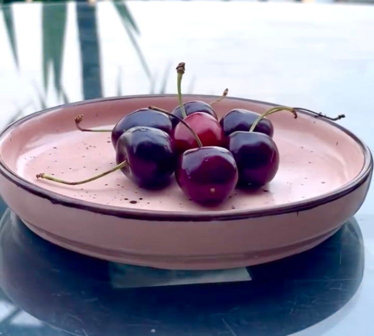 Chai pink 6” Hampton plate. Clayworks